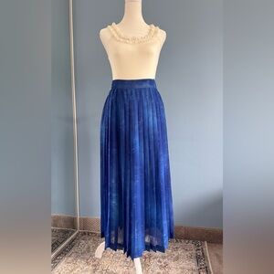 Sheer Pleated Midi Skirt - Vintage
